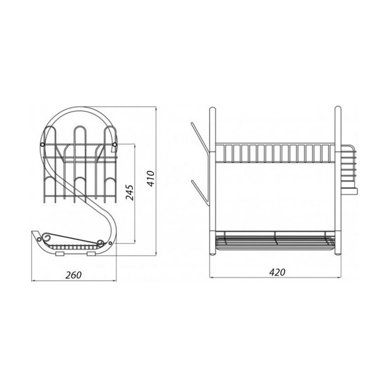 Сушилка для посуды KRONER KRM Rizze-ACC3208 420x260x410мм металлическая синяя CV022908