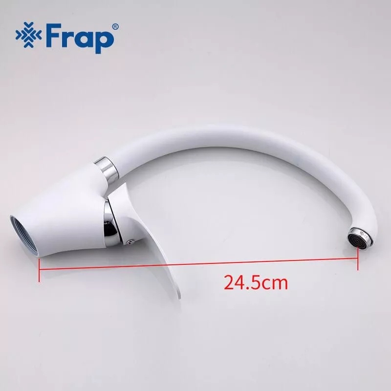 Змішувач для кухні одноважільний FRAP білий силумін F4101-12
