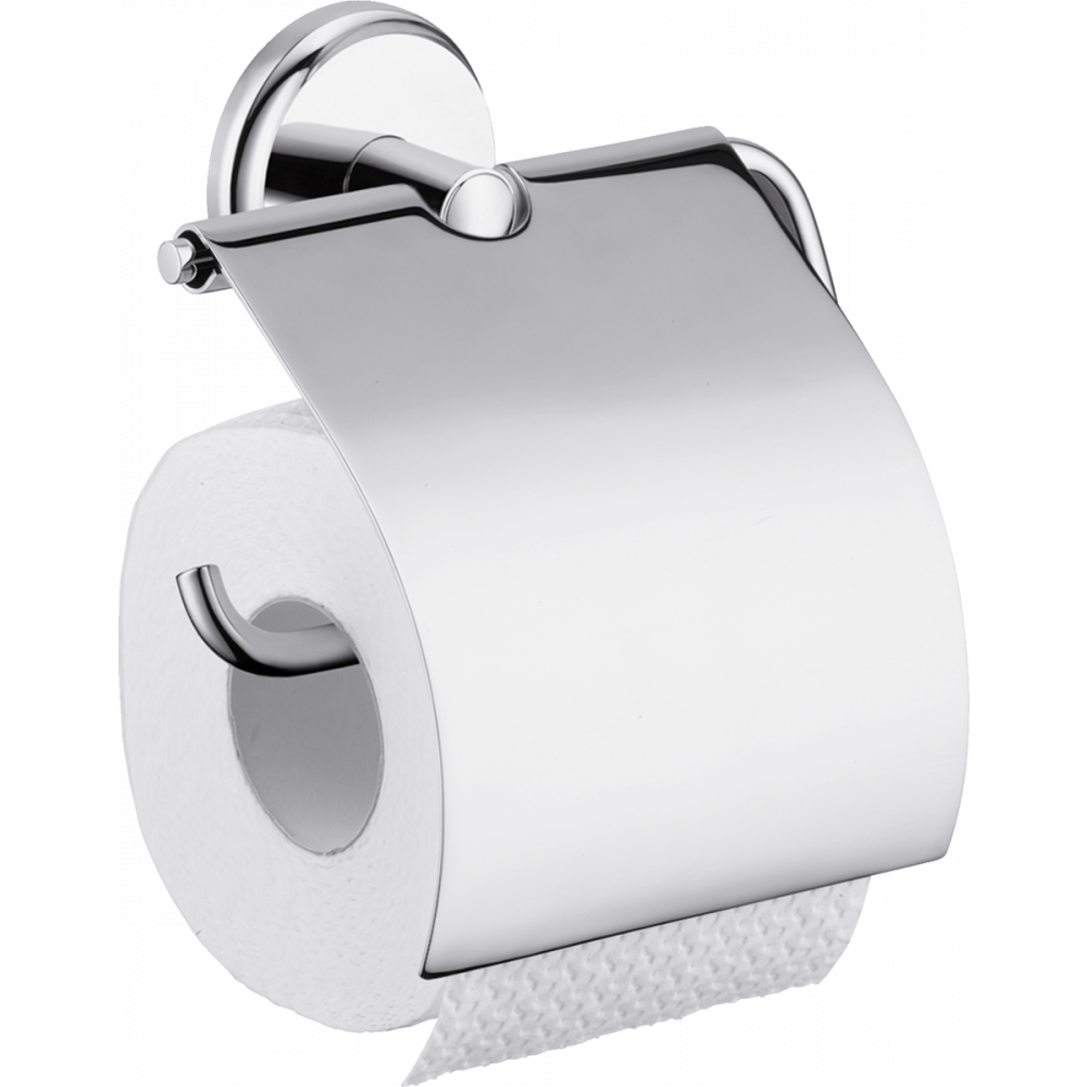 Держатель туалетной бумаги с крышкой HANSGROHE LOGIS хром металл 41623000