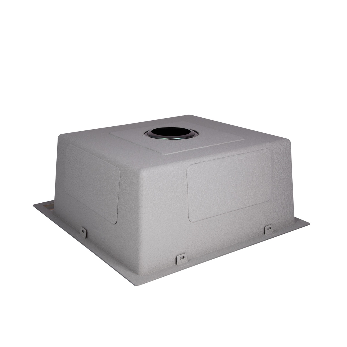 Мийка для кухні із нержавіючої сталі квадратна LIDZ 500x500x215мм матова 0.8мм чорна із сифоном LDH5050BPVD3008