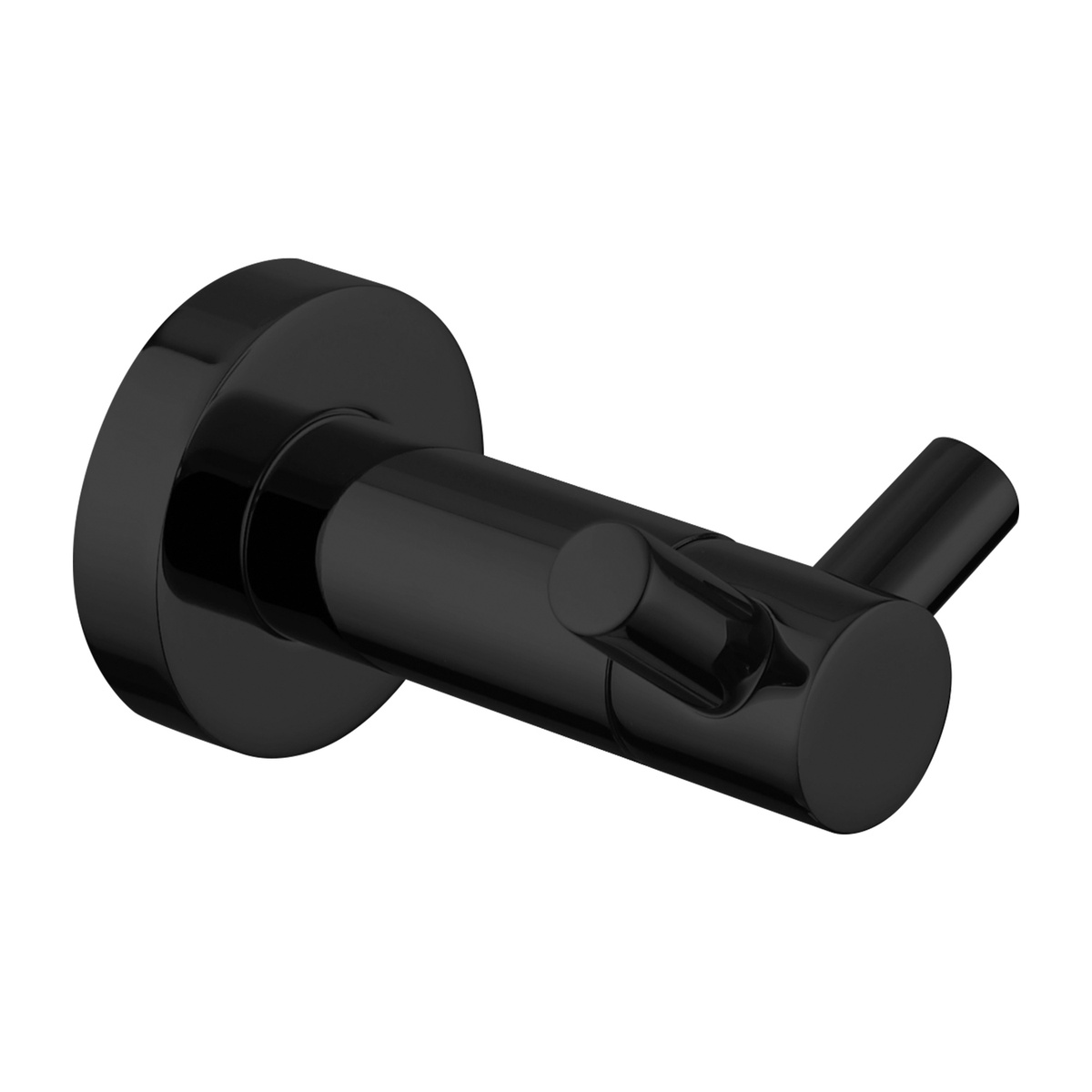 Крючок настенный двойной OMNIRES MODERN PROJECT округлый металлический черный MP60120BL