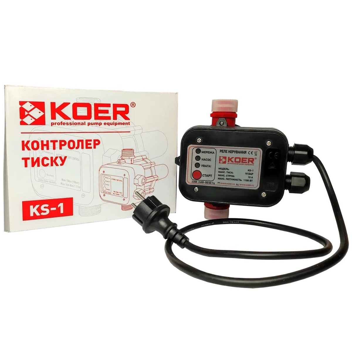 Електронний контролер тиску для насоса KOER 1.1 кВт IP65 KS-1 KP2782