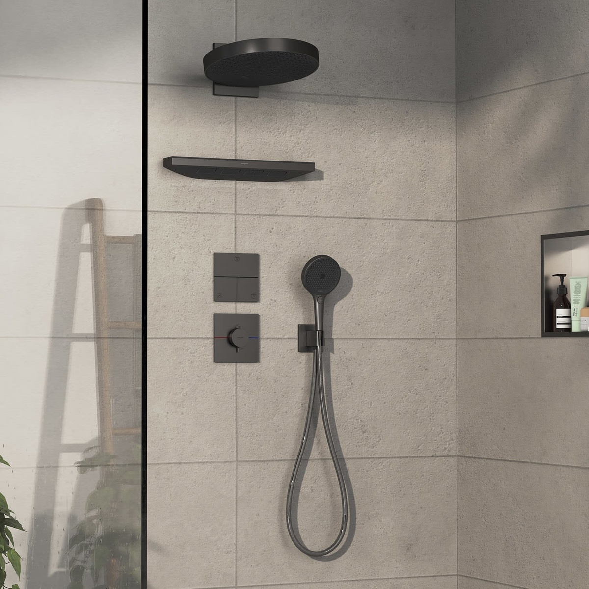 Переключатель потока HANSGROHE ShowerSelect Comfort E скрытого монтажа латунный графит 15573340