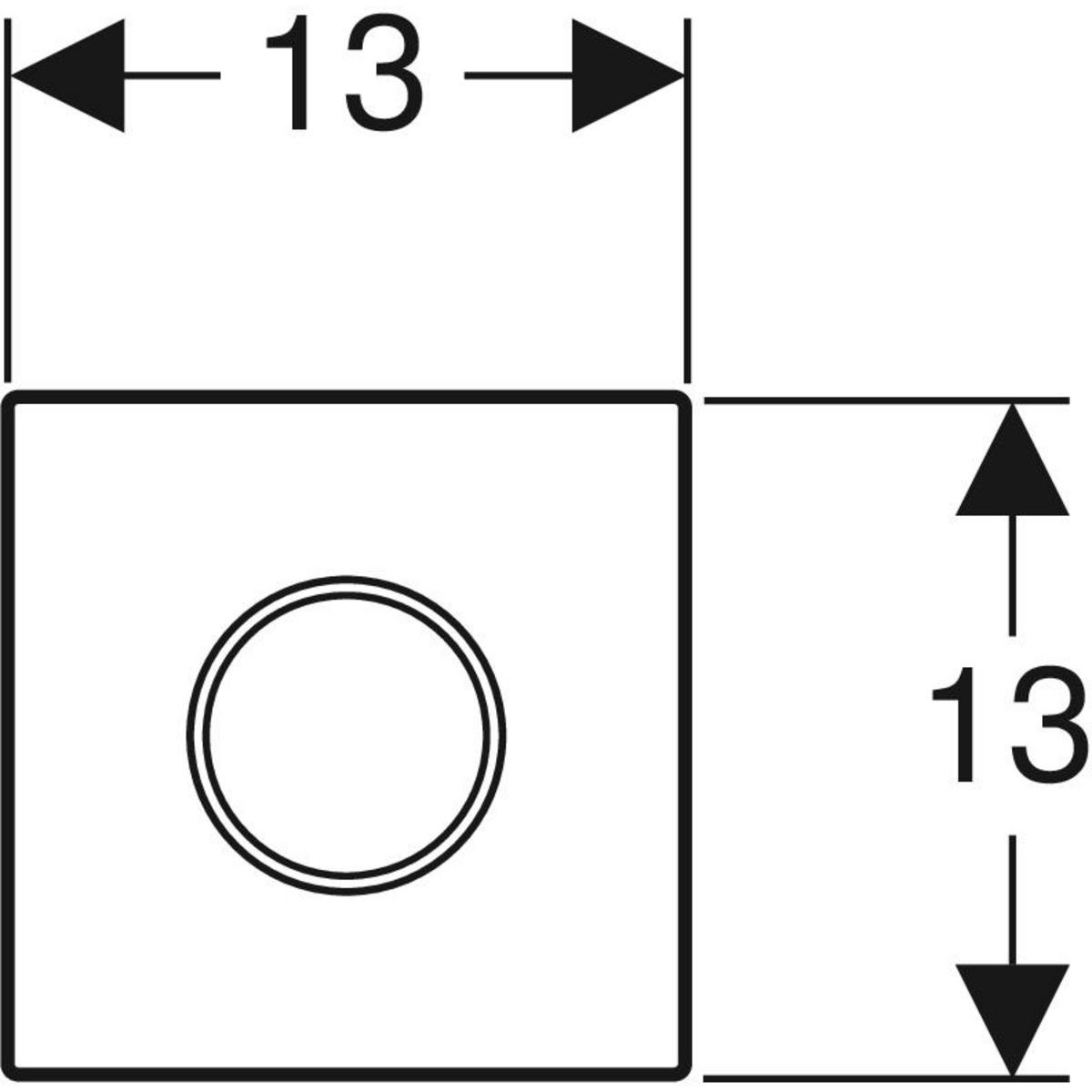 Кнопка слива для писсуара сенсорная GEBERIT Sigma10 нержавеющая сталь одинарная матовая хром 116.025.SN.1