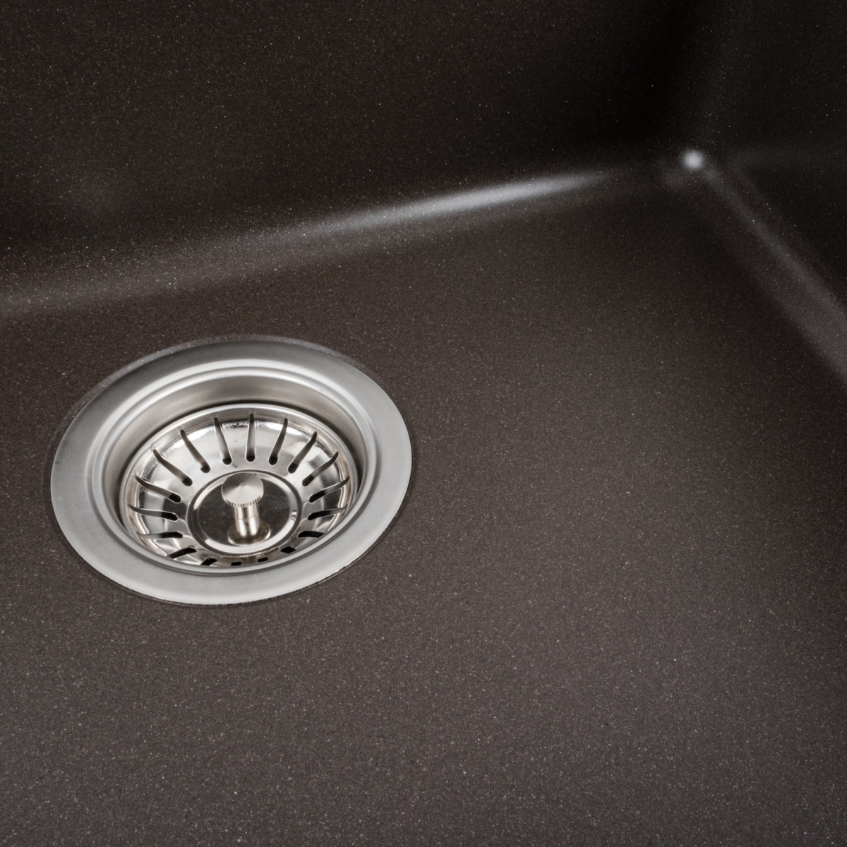 Мийка для кухні гранітна прямокутна PLATINUM 5852 VESTA 580x520x210мм без сифону коричнева PLS-A39623