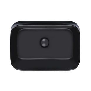 Умивальник накладний Q-TAP Scorpio 545x400x120мм прямокутний чорний QT14112243MB