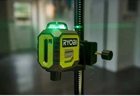 Нівелір лазерний Ryobi RB360GLL, до 25м, 360°, зелений промінь