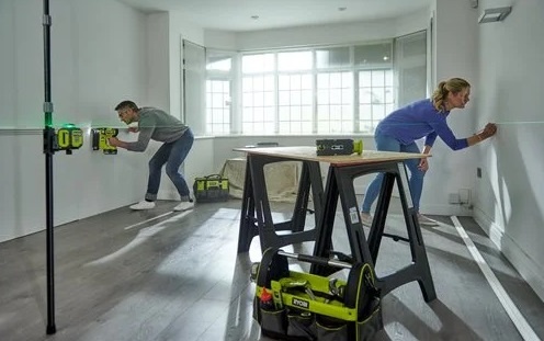 Нивелир лазерный Ryobi RB360GLL, до 25м, 360°, зеленый луч