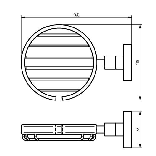 Мильниця для ванної підвісна HACEKA Kosmos TEC метал сатин 1122880