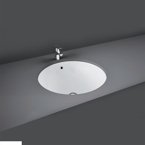 Раковина врізна для ванної під стільницю 390мм x 390мм GEBERIT VariForm білий кругла 500.745.01.2