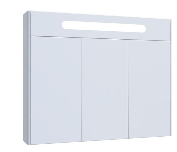 Шкафчик подвесной с зеркалом в ванную AQUARIUS POLA 100x80x17.5см c подсветкой белый AQ-U1112483139