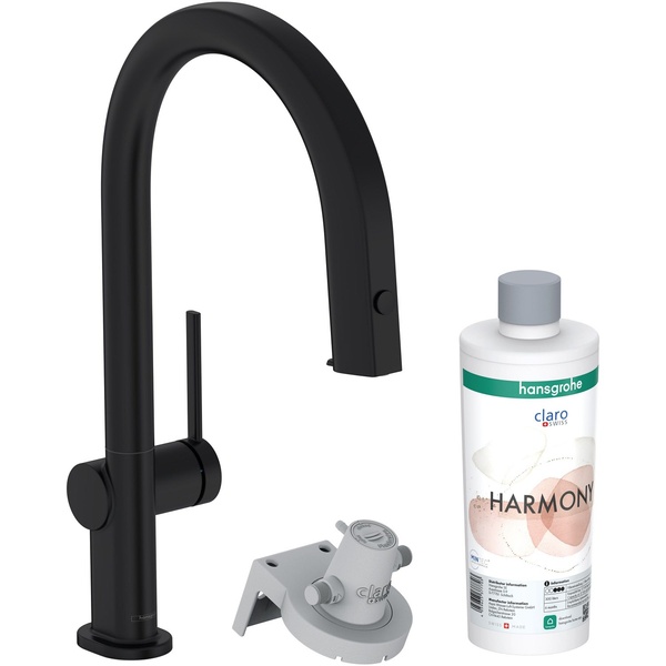Cмеситель для кухни с краном для фильтрованной воды HANSGROHE Aqittura M91 черный латунь 76801670