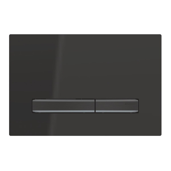 Кнопка слива для инсталляции GEBERIT Sigma50 металлическая двойная глянцевая черная 115.671.DW.2