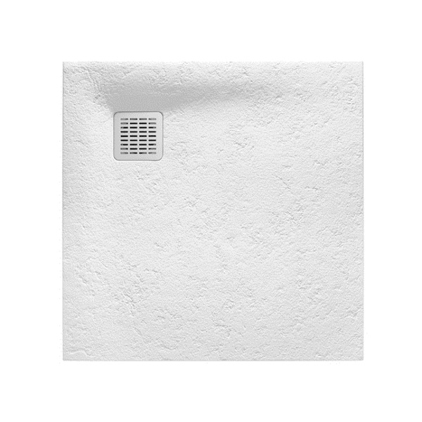 Піддон для душової кабіни ROCA TERRAN AP0338438401100 90x90x2.8см квадратный із штучного каменю із сифоном білий