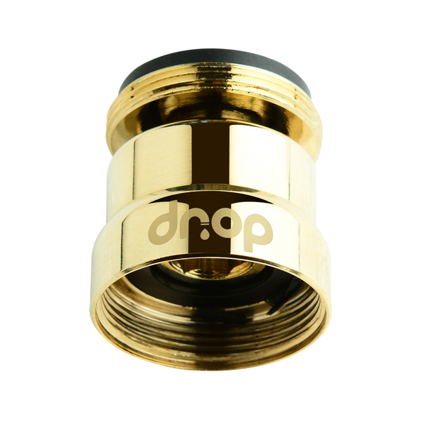Поворотный 360° адаптер DROP COLOR CL360-GLD внешняя резьба 24 мм угол 15° латунь цвет золотой