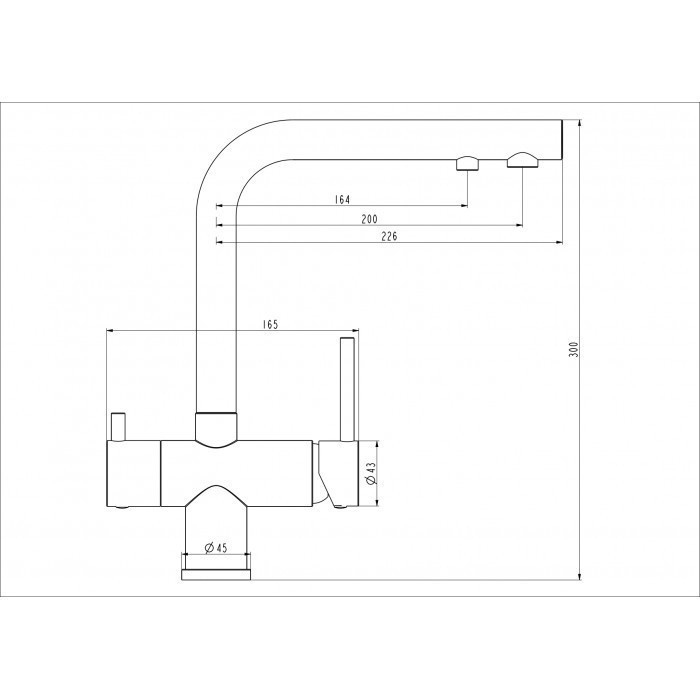 Кран для кухни с краном для фильтрованной водой GAPPO черный латунь G43752-7