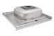 Мийка для кухні із нержавіючої сталі квадратна накладна KRONER KRP 600x600x160мм мікротекстура 0.6мм із сифоном CV022813 5 з 5