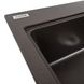 Мийка для кухні гранітна прямокутна PLATINUM 5852 VESTA 580x520x210мм без сифону коричнева PLS-A39623 4 з 6