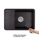 Кухонная мойка из искусственного камня прямоугольная Q-TAP CS 505мм x 730мм черный с сифоном QT7440BLA404 3 из 6