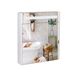 Шкафчик с зеркалом в ванную Q-TAP Robin 60x73x14.5см c подсветкой белый QT1377ZP6001W 3 из 8