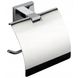 Держатель для туалетной бумаги с крышкой REA OSTE 05 CHROM REA-80044 прямоугольный металлический хром 1 из 2