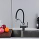 Змішувач для кухні із краном для фільтрованої води GAPPO чорний латунь G4395-60 7 з 7