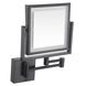 Косметическое зеркало с подсветкой VOLLE 2500.280604 прямоугольное подвесное металлическое черное 1 из 2