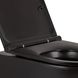 Унітаз підвісний безобідковий чорний Q-TAP Robin із сидінням з мікроліфтом QT13332141ERMB 3 з 15