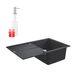Кухонна мийка керамічна прямокутна GROHE K400 Contemporary 500мм x 780мм чорний із сифоном в комплекті 31639AP040536000 1 з 4