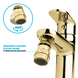 Поворотный 360° адаптер DROP COLOR CL360-GLD внешняя резьба 24 мм угол 15° латунь цвет золотой 3 из 6