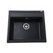 Мийка на кухню гранітна прямокутна GLOBUS LUX VOLTA 510мм x 570мм чорний без сифону 000022404 1 з 5