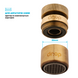 Поворотный 360° адаптер DROP СOLOR CL360F-BRN внутренняя резьба 22 мм угол 15° латунь цвет бронзовый 4 из 6
