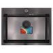 Мийка для кухні із нержавіючої сталі прямокутна MIXXUS SET-6045-200x1.0-PVD 600x450x200мм матова 1мм чорна із сифоном в комплекті MX0587 1 з 4