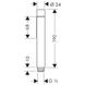 Душова лійка-трубка HANSGROHE AXOR Starck 28532000 190x24мм латунна хром 2 з 6