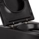 Унітаз підвісний безобідковий чорний Q-TAP Robin із сидінням з мікроліфтом QT13332141ERMB 4 з 15