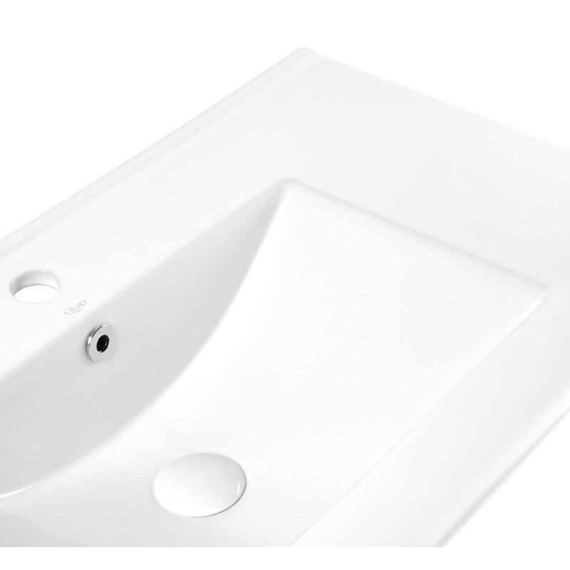Умивальник врізний для ванної на стільницю 815мм x 465мм Q-TAP Albatross білий прямокутний QT01113080CW