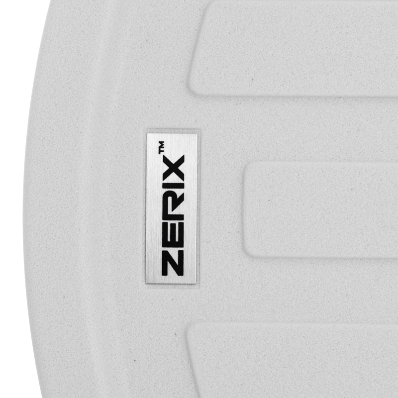 Мийка для кухні гранітна овальна ZERIX ZS-6250R-01 620x500x200мм із сифоном біла ZX4547