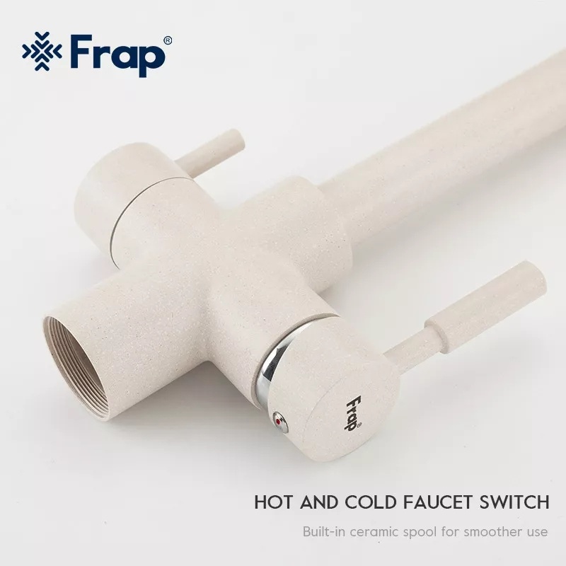 Cмеситель для кухни с краном для фильтрованной воды FRAP белый латунь F4352-24