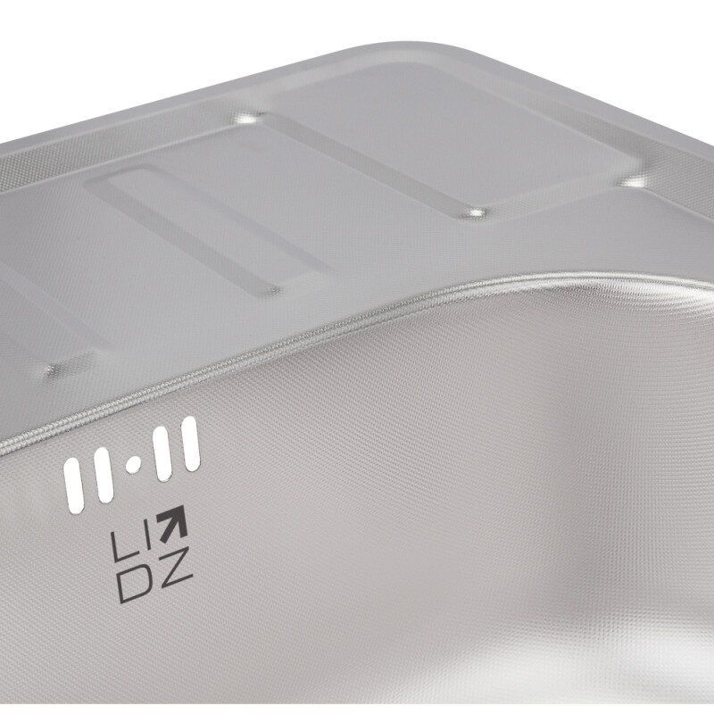Мийка на кухню сталева прямокутна LIDZ 510мм x 635мм мікротекстура 0.8мм із сифоном LIDZ6350MDEC