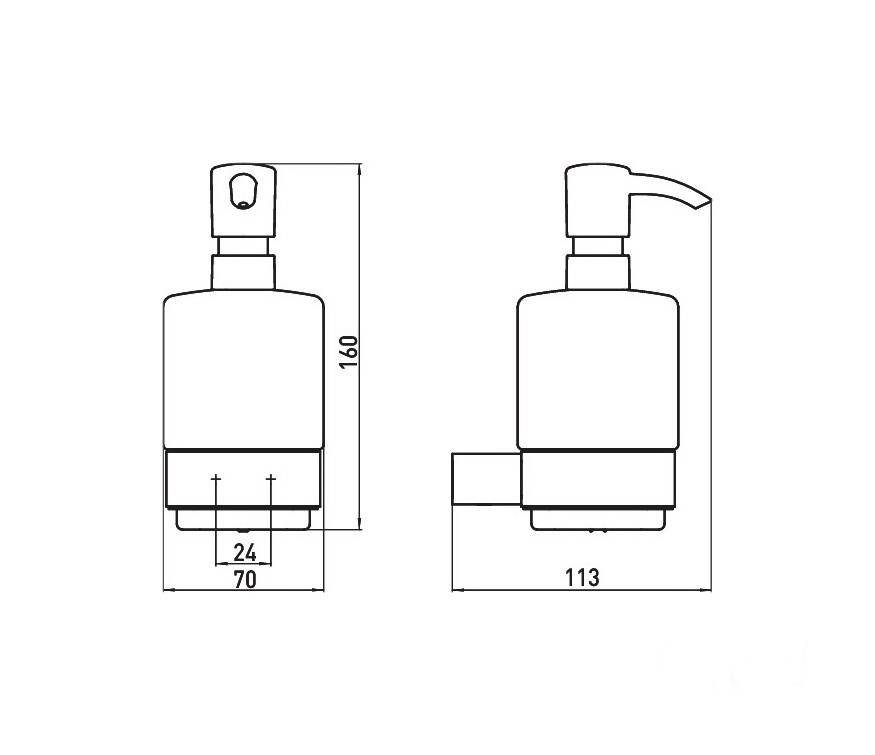 Дозатор для жидкого мыла настенный EMCO Loft хром 250мл стекло 0521 016 00