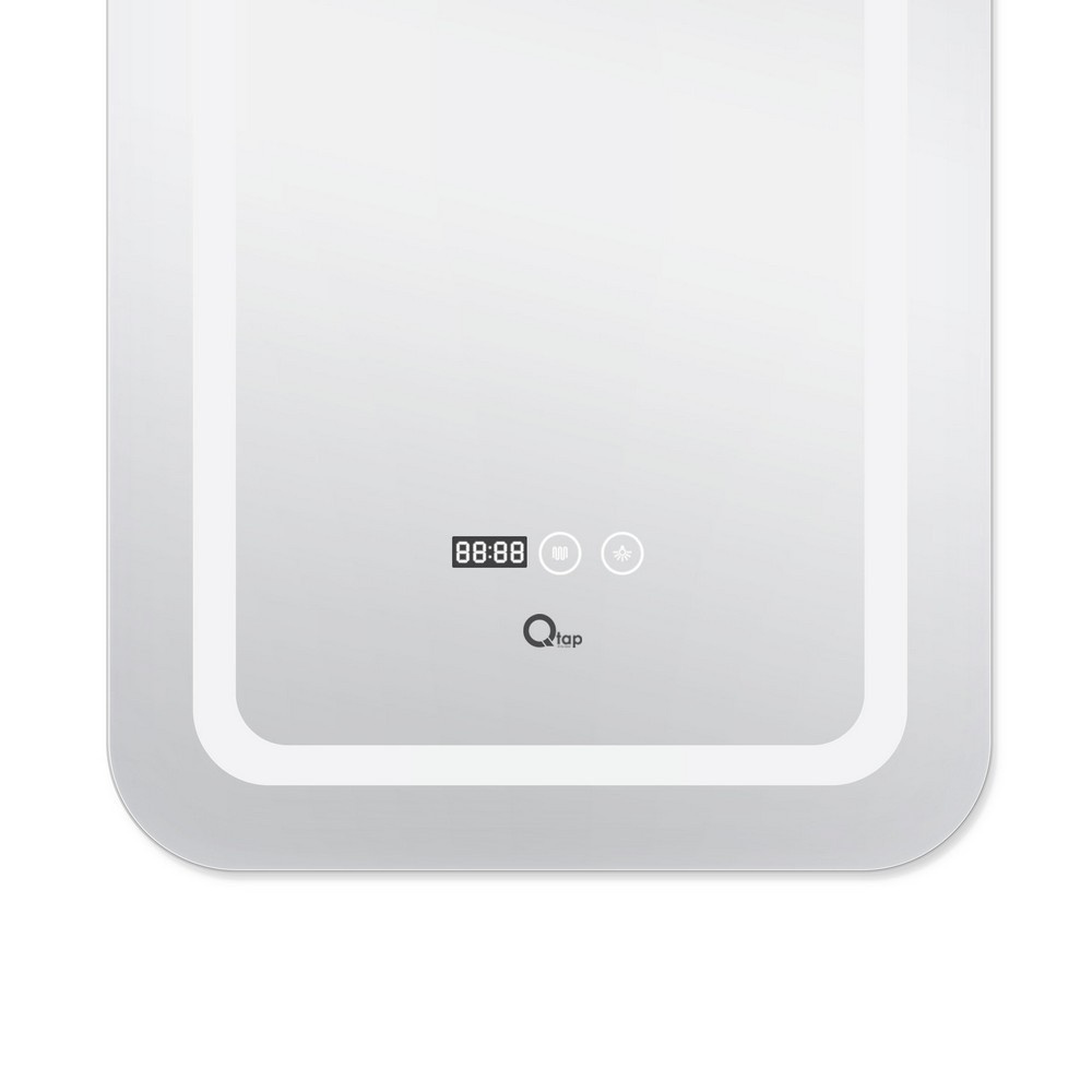 Зеркало прямоугольное для ванны Q-TAP Mideya 80x50см c подсветкой сенсорное включение антизапотевание QT2078F911W