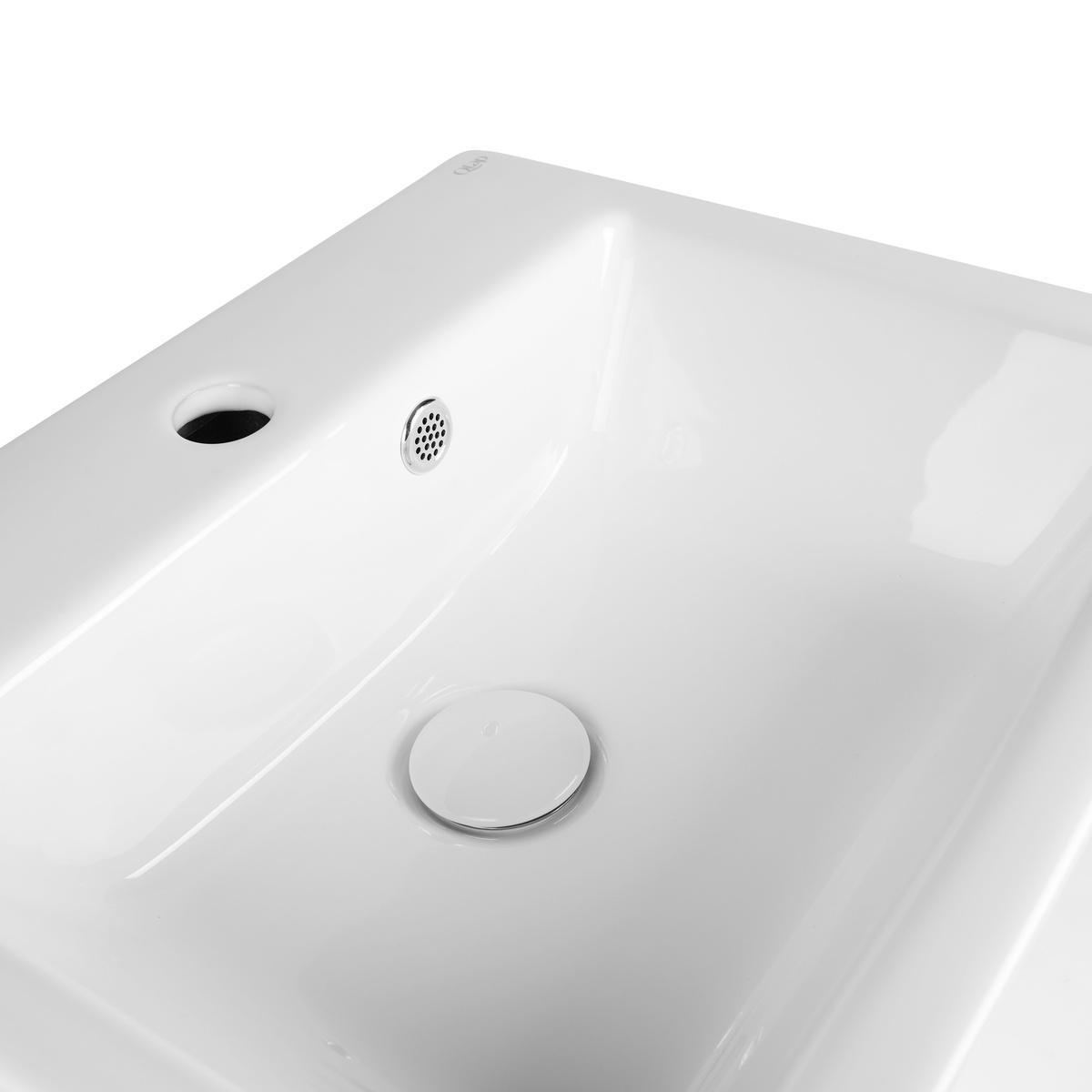 Раковина підвісна для ванної 465мм x 380мм Q-TAP Tern білий прямокутна QT1711G803W
