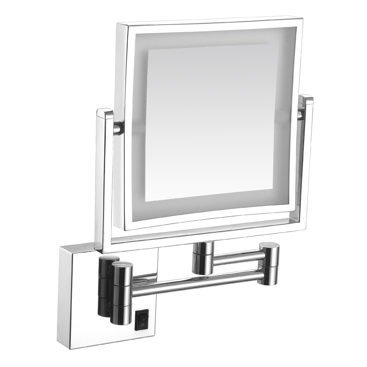 Косметичне дзеркало VOLLE 2500.280801 прямокутне підвісне металеве хром