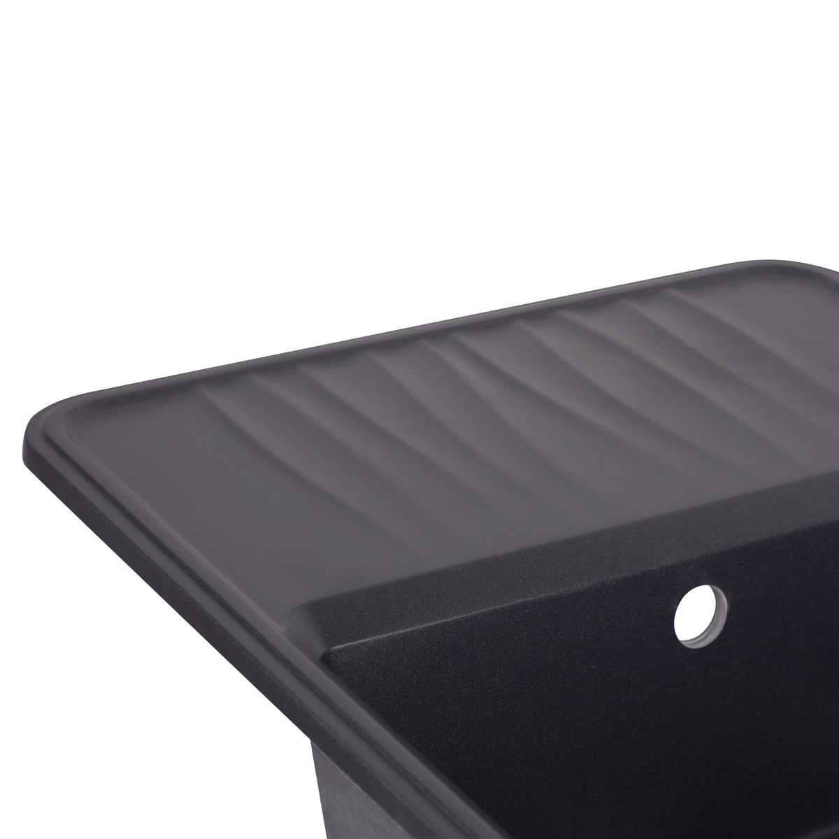 Мийка на кухню керамічна прямокутна Q-TAP CS 505мм x 730мм сірий із сифоном QT7440BET502