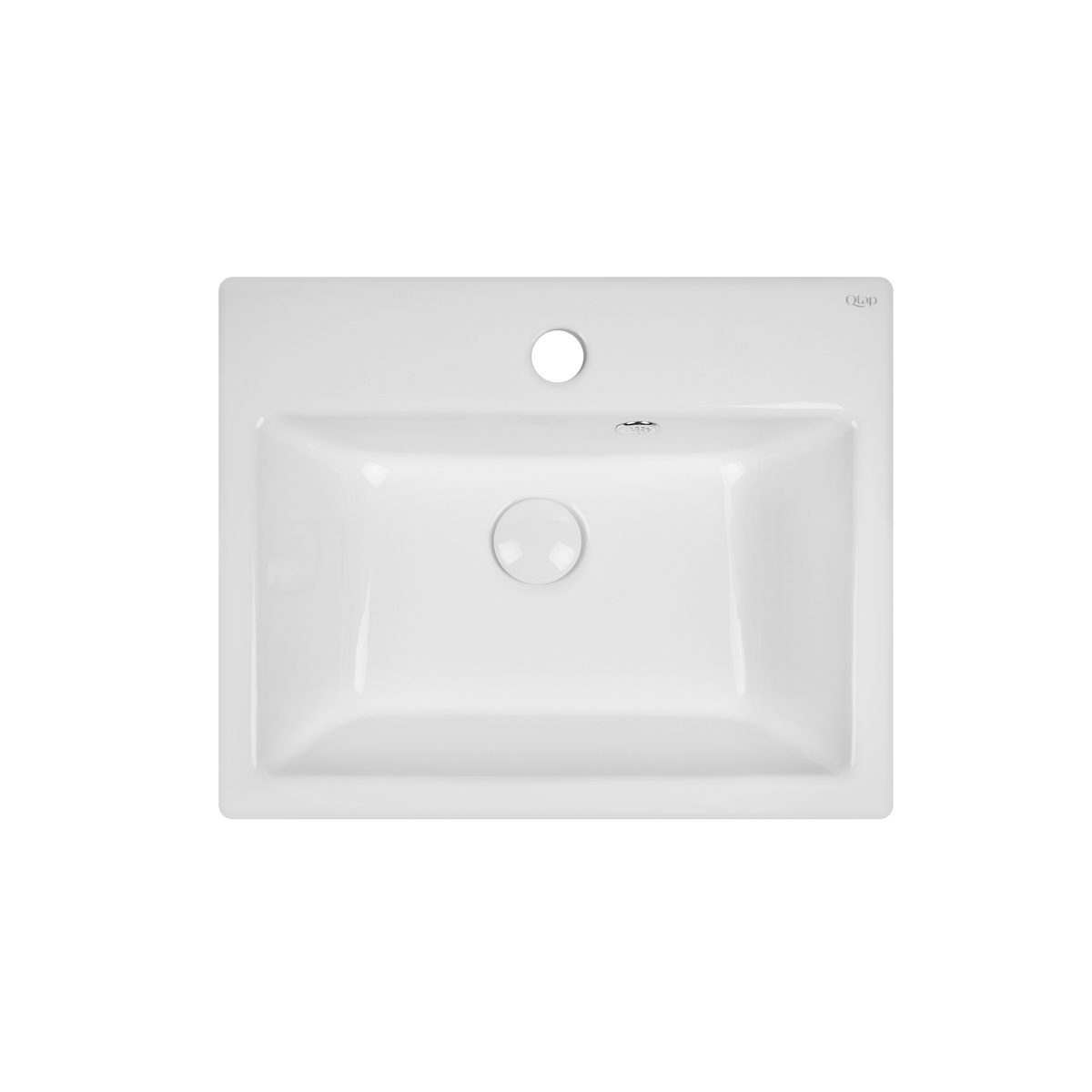 Раковина підвісна для ванної 465мм x 380мм Q-TAP Tern білий прямокутна QT1711G803W