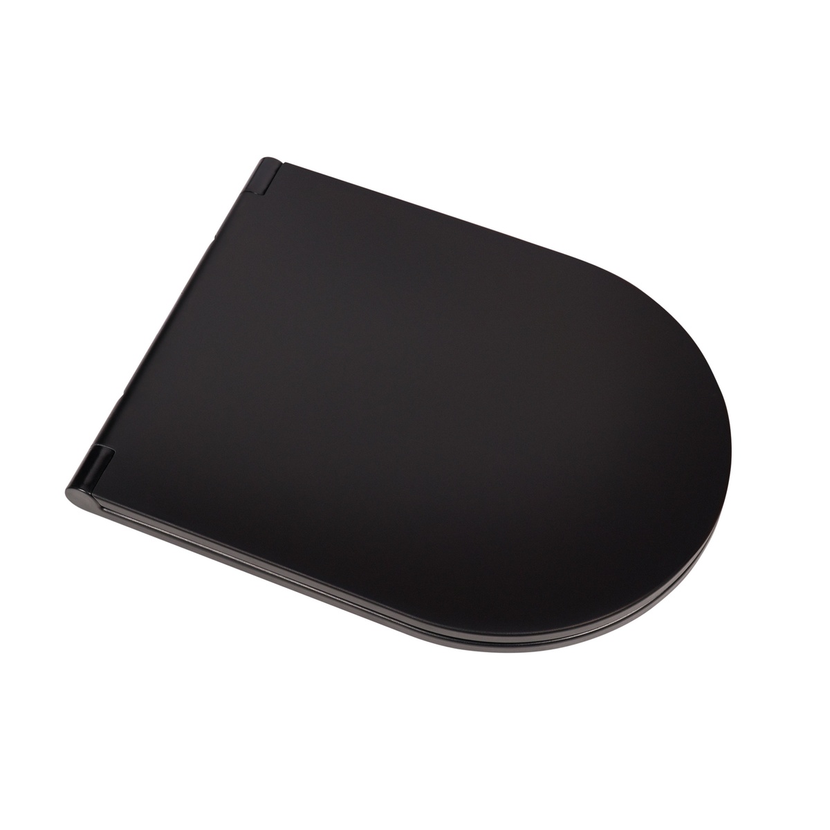 Унитаз подвесной для инсталляции безободковый черный Q-TAP Robin с сиденьем с микролифтом QT1333046ERMB