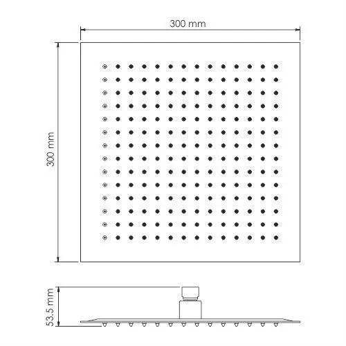 Лійка для верхнього душу FRAP квадратна 300x300мм із нержавіючої сталі хром F28-3