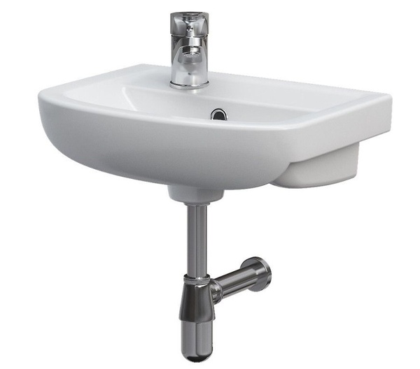 Раковина підвісна для ванної 400мм x 290мм CERSANIT ARTECO білий напівкругла K667-006