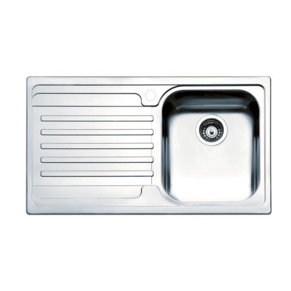 Кухонна мийка із нержавійки прямокутна APELL 500мм x 860мм матова 0.6мм із сифоном VE861ILBC
