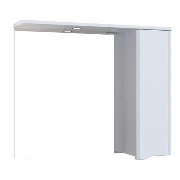 Шкафчик подвесной с зеркалом в ванную AQUARIUS LION 80x70x17см c подсветкой белый AQ-U1113079792